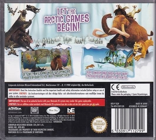 Ice Age 4 Continental Drift Arctic Games - Nintendo DS (A Grade) (Genbrug)